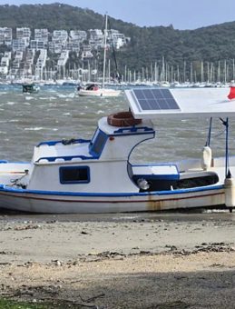 Bodrum'da Fırtına Etkisini Gösterdi: Ağaçlar Devrildi, Tekne Kıyıya Çekildi!