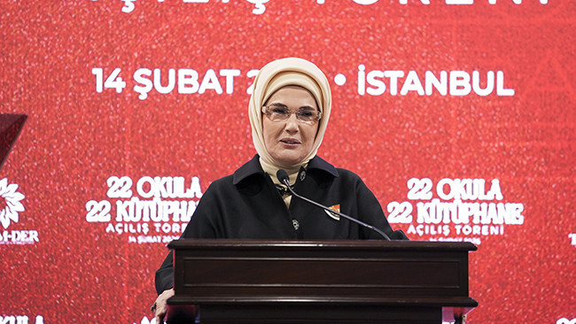 Emine Erdoğan, TOGEMDER'in 22 Okula 22 Kütüphane Projesinin Açılışında Bulundu