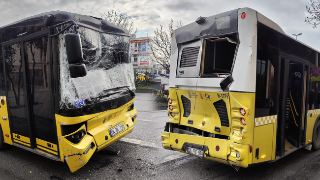 Fatih'te &Uuml;&ccedil; İETT Otob&uuml;s&uuml; Kazaya Karıştı