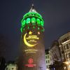 Galata Kulesi'nde Ramazan Aydınlatması