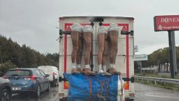 İzmir&ndash;Torbalı Yolunda Şaşırtan G&ouml;r&uuml;nt&uuml;!