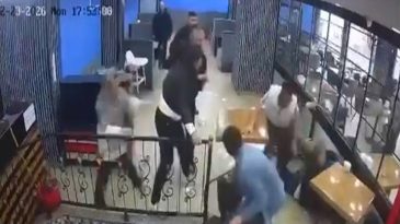 Kafede Masa ve Sandalyelerle Birbirlerine Girdiler!