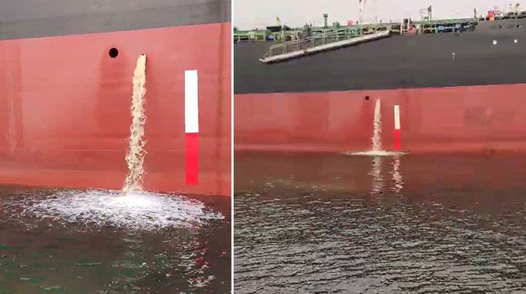 Kirli Balast Suyunu Denize Boşaltan Gemiyi Cezalandırdılar