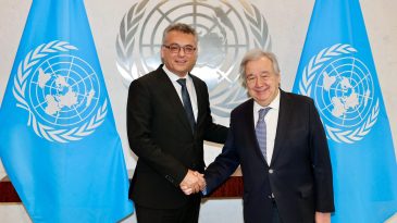 KKTC Cumhurbaşkanı Erh&uuml;rman, New York'ta BM Genel Sekreteri Guterres ile g&ouml;r&uuml;şt&uuml;