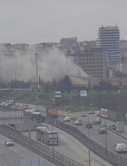 Merter Polisevinde Yangın Meydana Geldi