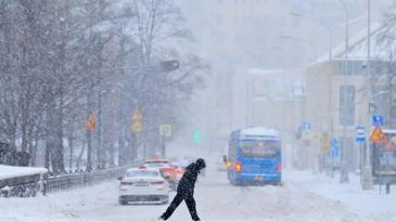 Moskova'da Kar Yağışı Hayatı Olumsuz Etkiledi!