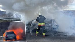 Ordu&rsquo;da Seyir Halindeyken Alev Alan Otomobil Yandı