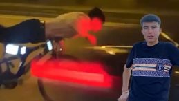 SON DAKİKA: Gaziantep'te feci olay! 18 yaşındaki Burak Tanrıverdi'nin &ouml;l&uuml;me gittiği o anlar kamerada! Bisikletin &uuml;st&uuml;ne uzanıp&hellip;