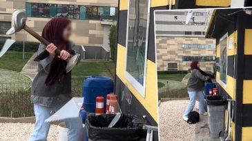 Taksiye alınmayınca ortalığı birbirine katmıştı: Yeni g&ouml;r&uuml;nt&uuml;leri &ccedil;ıktı! 'Başımıza gelen olay, pişmiş tavuğun başına gelmez'