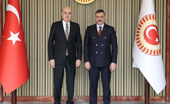 TBMM Başkanı Kurtulmuş, İ&ccedil;işleri Bakanı &Ccedil;ift&ccedil;i ile Bir Araya Geldi