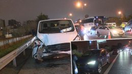 &Uuml;mraniye'de zincirleme kaza: Trafik yoğunluğu oluştu