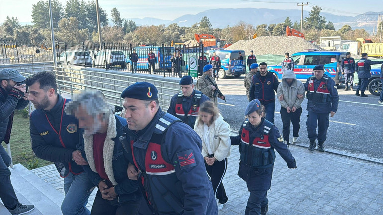 Kasap çifti yangın haberine dair görsel