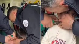 7 Yaşındaki &Ccedil;ocuk, Bulduğu Plastik Kelep&ccedil;eyi Boynuna Bağladı! İtfaiye Kurtardı