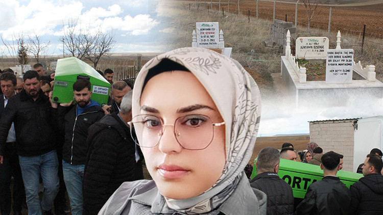 Anne ve babasının mezarında dua okurken &ouml;ld&uuml;r&uuml;ld&uuml;! Gamze, son yolculuğuna uğurlandı