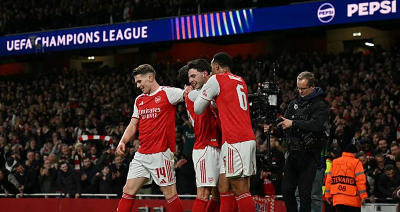 Arsenal, UEFA Şampiyonlar Ligi&rsquo;nde &ccedil;eyrek finalde!