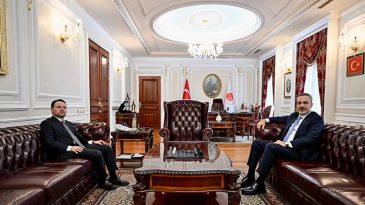 Bakan Fidan'dan, Bakan G&uuml;rlek'e ziyaret