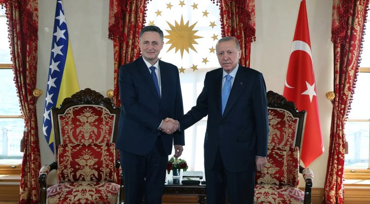Başkan Erdoğan Bosna Hersek Devlet Başkanlığı Konseyi Başkanı Denis Be&ccedil;irovi&ccedil; ile Bir Araya Geldi