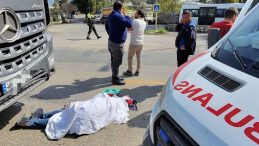 Bodrum&rsquo;da TIR'ın &Ccedil;arptığı Yaya Hayatını Kaybetti