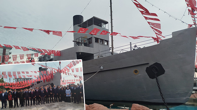 &Ccedil;anakkale Zaferi'nin simgesi Nusret Mayın Gemisi'ne yoğun ilgi