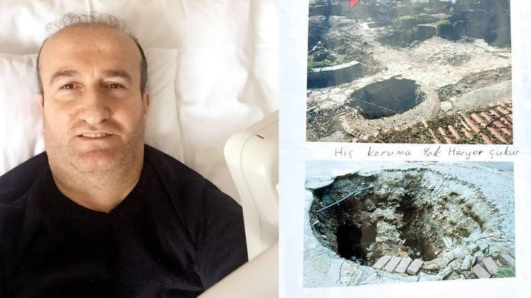 &Ccedil;ukura d&uuml;ş&uuml;p ayağını kırdı&hellip; 1 milyon TL&rsquo;lik ihmal