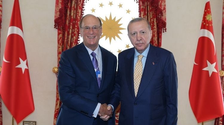 Cumhurbaşkanı Erdoğan, WEF Başkanı Fink'i Kabul Etti