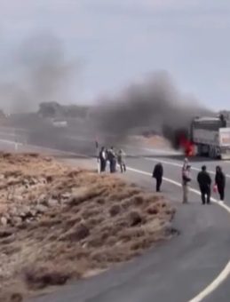 Diyarbakır&rsquo;da Seyir Halindeki Tır Alev Aldı