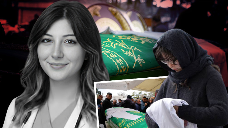 Doktor Yaren'in y&uuml;rek yakan &ouml;l&uuml;m&uuml;: Arkadaşları, cenazeye beyaz &ouml;nl&uuml;kleriyle katıldı