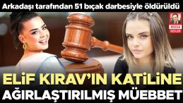Elif Kırav&rsquo;ın katiline ağır m&uuml;ebbet istendi