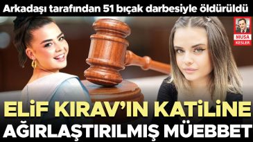 Elif Kırav&rsquo;ın katiline ağır m&uuml;ebbet istendi