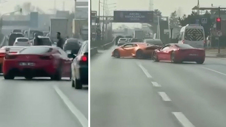 G&ouml;r&uuml;nt&uuml;lerin ardından ekipler harekete ge&ccedil;ti: İki l&uuml;ks aracın s&uuml;r&uuml;c&uuml;lerine 100 bin lira ceza, ehliyetlere el konuldu