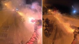 Havai fişekleri peş peşe arkadaşlarının &uuml;zerine ateşledi