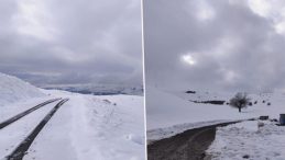 İl&ccedil;ede kar s&uuml;rprizi: 'Mart ayında yağan kar bereket getirecek'