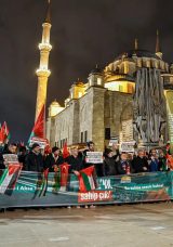 İsrail'in Mescid-i Aksa Zulm&uuml; İstanbul'da Protesto Edildi