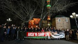 İsrail&rsquo;in Mescid-i Aksa zulm&uuml; İstanbul&rsquo;da protesto edildi
