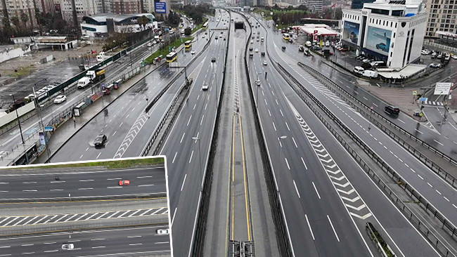 İstanbul'da Bayramın İlk G&uuml;n&uuml; Yollar Boş Kaldı