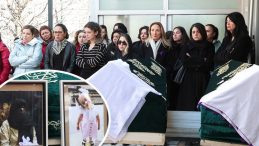 İstanbul'da denizde &ouml;l&uuml; bulunan anne ile kızı toprağa verildi