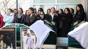 İstanbul'da denizde &ouml;l&uuml; bulunan anne ile kızı toprağa verildi