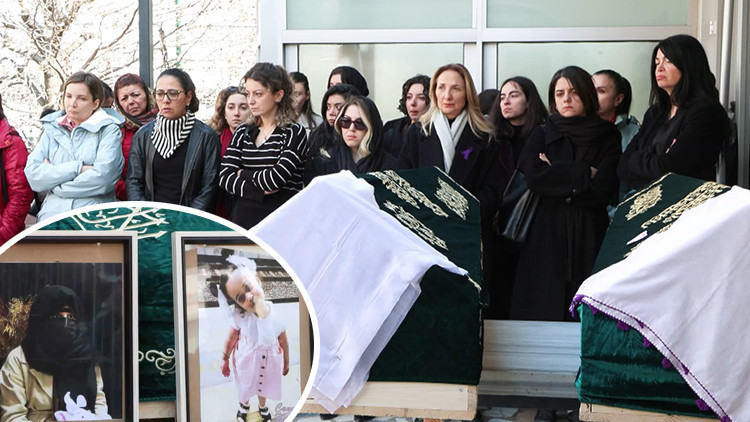 İstanbul'da denizde ölü bulunan anne ile kızı toprağa verildi