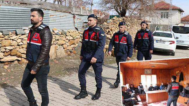 Jandarma k&ouml;y k&ouml;y dolaşarak vatandaşları uyarıyor: 'Bu t&uuml;r tuzaklara d&uuml;şmemeye &ccedil;alışacağız'