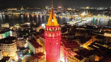 Kan kanserine dikkat &ccedil;ekmek i&ccedil;in Galata Kulesi&rsquo;yle &lsquo;Kırmızı alarm&rsquo;