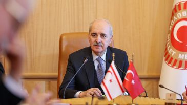 Kurtulmuş, KKTC-T&uuml;rkiye Parlamentolar Arası Dostluk Grubu Başkanı Canaltay'ı kabul etti