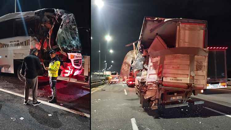 Kuzey Marmara Otoyolu'nda korkun&ccedil; kaza: 10 yaralı