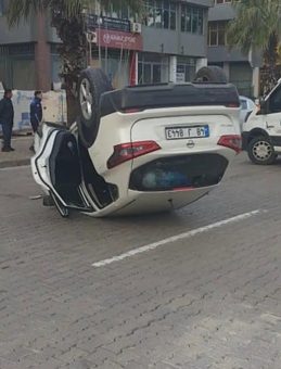 Marmaris&rsquo;te otomobil takla attı: 2 kişi hafif yaralandı