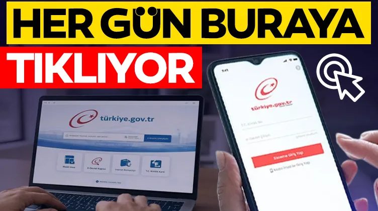 Milyonlar en &ccedil;ok buraya tıklıyor: E-Devlet&rsquo;te en &ccedil;ok aratılan hizmetler