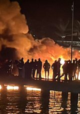 Muğla Bodrum'da Marinada Alevler Geceyi Aydınlattı: 7 Yat K&uuml;l Oldu