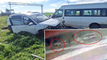 &Ouml;ğrenci servis minib&uuml;s&uuml; ile otomobil &ccedil;arpıştı: 13 yaralı