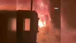 Sarıyer&rsquo;de alevlere teslim olan servis aracı k&uuml;le d&ouml;nd&uuml;