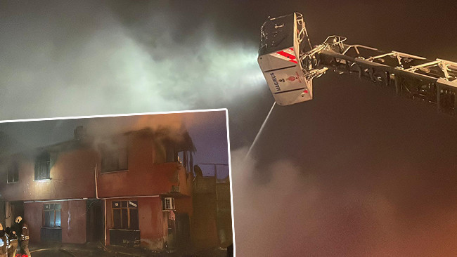 Sultangazi'de 2 katlı binada &ccedil;ıkan yangın s&ouml;nd&uuml;r&uuml;ld&uuml;