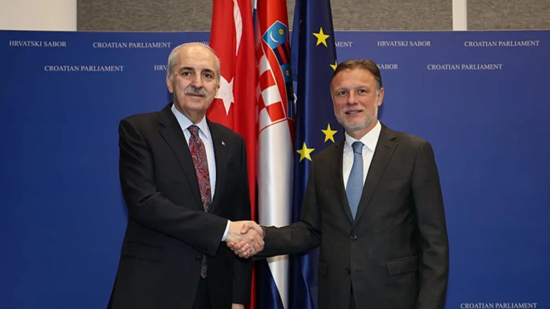 TBMM Başkanı Kurtulmuş, Hırvatistan Meclis Başkanı Jandrokovic ile Bir Araya Geldi