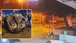 &Uuml;sk&uuml;dar'da hız tutkusu pahalıya patladı! Feci &ccedil;arpışma anbean kameraya yansıdı